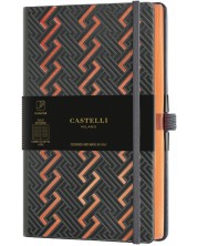 Bilježnica Castelli Copper & Gold - Roman Copper, 9 x 14 cm, na linije -1