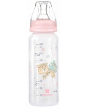 Bočica za bebe KikkaBoo Savanna - РР, 240 ml, ružičasta -1