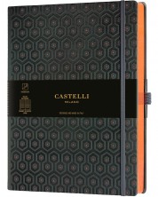 Bilježnica Castelli Copper & Gold - Honeycomb Copper, 19 x 25 cm, na linije -1