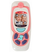 Dječji telefon s gumbima Moni - Ružičasti -1