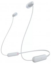 Bežične slušalice s mikrofonom Sony - WI-C100, bijele -1