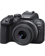 Kamera bez ogledala Canon - EOS R10, 18-45mm STM, Black + Adapter Canon EF-EOS R -1