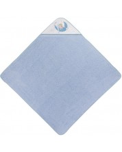Dječji ručnik Interbaby - Bear Sleeping Blue, 100 x 100 cm -1