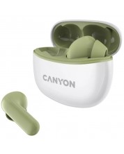Bežične slušalice Canyon - TWS5, bijelo/zelene