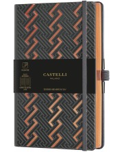 Bilježnica Castelli Copper & Gold - Roman Copper, 13 x 21 cm, s linijama