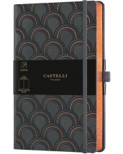 Bilježnica Castelli Copper & Gold - Art Deco Copper, 13 x 21 cm, bijeli listovi -1