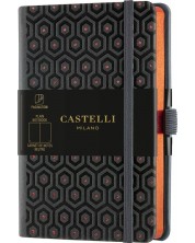 Bilježnica Castelli Copper & Gold - Honeycomb Copper, 9 x 14 cm, bijeli listovi -1
