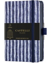 Bilježnica Castelli Shibori - Twill, 9 x 14 cm, s linijama