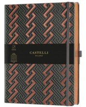 Bilježnica Castelli Copper & Gold - Roman Copper, 19 x 25 cm, na linije