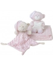 Set za spavanje za bebe Interbaby - Ružičasta kuća, 3 dijela -1