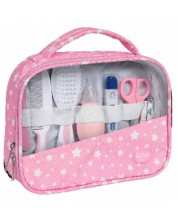 Dječji higijenski pribor s toaletnom torbicom Wee Baby - ružičasti -1