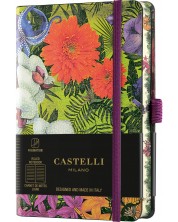 Bilježnica Castelli Eden - Orchid, 9 x 14 cm, na linije