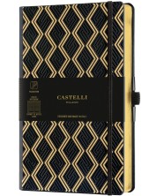 Bilježnica Castelli Copper & Gold - Greek Gold, 13 x 21 cm, bijeli listovi