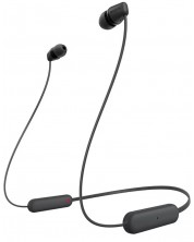 Bežične slušalice s mikrofonom Sony - WI-C100, crne -1