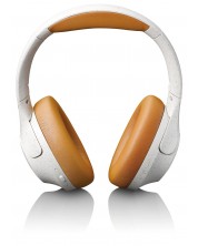 Bežične slušalice Lenco - HPB-830GY, ANC, sivo/narančaste -1