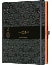 Bilježnica Castelli Copper & Gold - Art Deco Copper, 19 x 25 cm, na linije -1