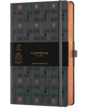 Bilježnica Castelli Copper & Gold - Weaving Copper, 19 x 25 cm, na linije