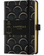 Dnevnik Castelli Copper & Gold - Art Deco Gold, 9 x 14 cm, bijeli listovi