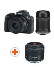 Kamera bez ogledala Canon - EOS R50 + RF-S 18-45mm, f/4.5-6.3 IS STM + 55-210mm, f/5-7.1 IS STM + Objektiv Canon - RF 35mm f/1.8 IS Macro STM -1