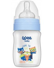 Bočica za bebe Wee Baby Classic Plus - Mačići, 150 ml, plava -1