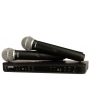 Bežični mikrofonski sustav Shure - BLX288E/PG58-K3E, crni