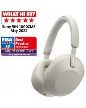 Bežične slušalice s mikrofonom Sony - WH-1000XM5, ANC, srebrnaste -1
