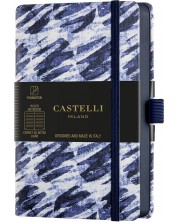 Bilježnica Castelli Shibori - Bubbles, 9 x 14 cm, s linijama