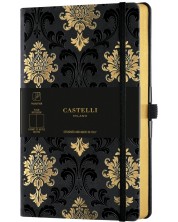 Bilježnica Castelli Copper & Gold - Baroque Gold, 9 x 14 cm, bijeli listovi