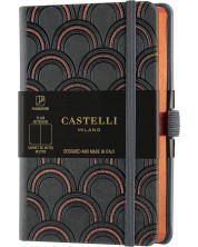 Dnevnik Castelli Copper & Gold - Art Deco Copper, 9 x 14 cm, bijeli listovi -1
