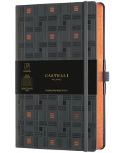 Dnevnik Castelli Copper & Gold - Weaving Copper, 13 x 21 cm, s linijama