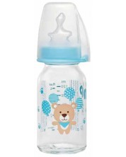 Dječja staklena bočica NIP - Flow S, 0-6 m, 125 ml, boy -1