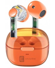 Bežične slušalice Cellularline - Fine, TWS, narančaste