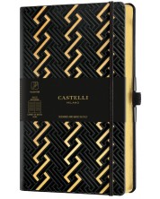 Dnevnik Castelli Copper & Gold - Roman Gold, 13 x 21 cm, s linijama -1