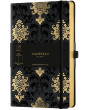 Bilježnica Castelli Copper & Gold - Baroque Gold, 13 x 21 cm, bijeli listovi