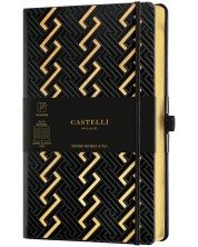 Dnevnik Castelli Copper & Gold - Roman Gold, 13 x 21 cm, bijeli listovi