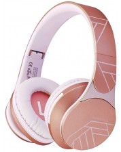 Bežične slušalice s mikrofonom PowerLocus - EDGE, ružičaste