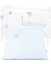 Set za spavanje za bebe KikkaBoo Dream Big - 6 dijelova, plavi, 60 x 120 cm -1