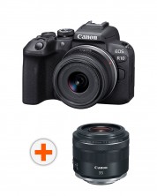 Kamera bez ogledala Canon - EOS R10, RF-S 18-45 IS STM, Black + Objektiv Canon - RF 35mm f/1.8 IS Macro STM -1
