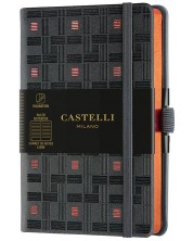 Dnevnik Castelli Copper & Gold - Weaving Copper, 9 x 14 cm, s linijama -1