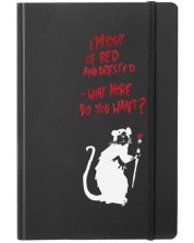 Dnevnik Pininfarina Banksy Collection - Rat Black, A5, s trajnim sredstvom za pisanje Primina -1