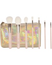 BH Cosmetics Set četkica za šminkanje Travel Series, s torbicom, 7 komada
