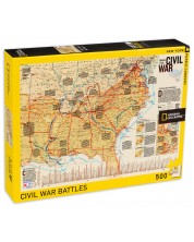 Slagalica New York Puzzle od 500 dijelova - Bitke građanskog rata -1