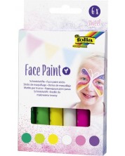 Bojice za lice u stiku Folia  - 6 boja za djevojčicu -1