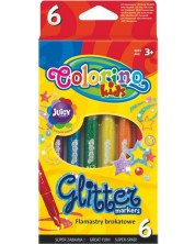 Brokatni flomasteri Colorino Kids - 6 boja
