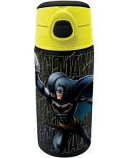 Boca za vodu Graffiti Batman - Black, sa slamkom, 500 ml 