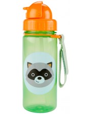 Boca sa slamkom Skip Hop Zoo - Raccoon, 385 ml -1