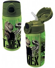 Boca za vodu Graffiti T-Rex - Sa slamkom, 500 ml -1