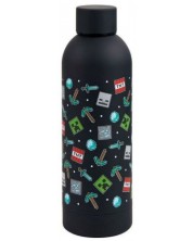 Boca za vodu Uwear - Minecraft Icon Black, 500 ml