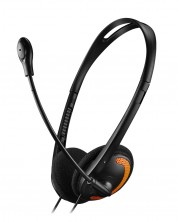 Slušalice s mikrofonom Canyon - CNS-CHS01BO, crno/narančaste -1
