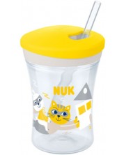 Šalica sa slamkom NUK Evolution - Action Cup, 230 ml, žuta -1